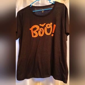 Halloween BOO Ladies Black T-Shirt - Size Large - New and never worn 👻